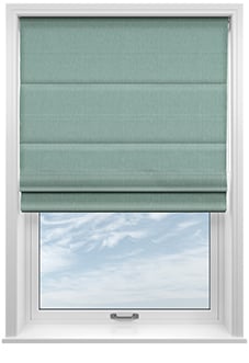 Delicate Chevron, Turquoise - Motorised Roman Blind